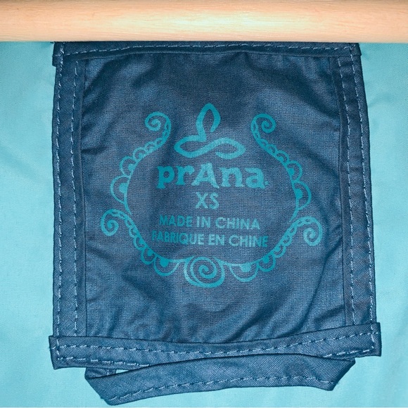 Prana Teal Abby Utility Button Zip Hooded Lined Windbreaker Jacket XS - Picture 4 of 6